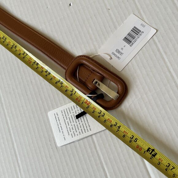 Veronica Beard/GAVAZZENI Leather Belt 90/M Lavanda Tan Brown Made in Italy NWT main image 8